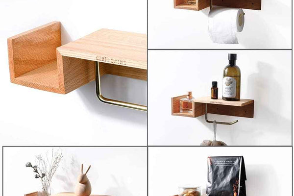 Appartement locatif, choisir un porte papier toilette en bois.