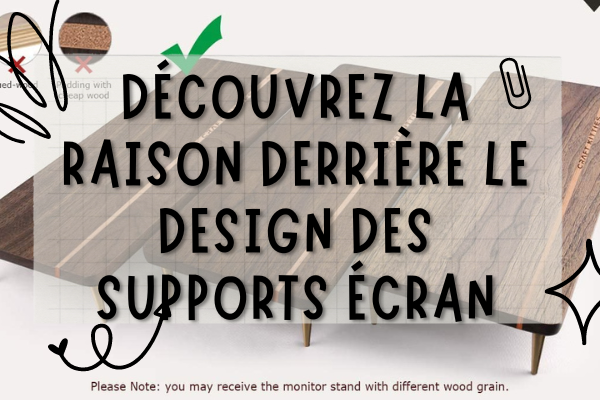 Pourquoi nos supports écran en bois adoptent un design rectangulaire