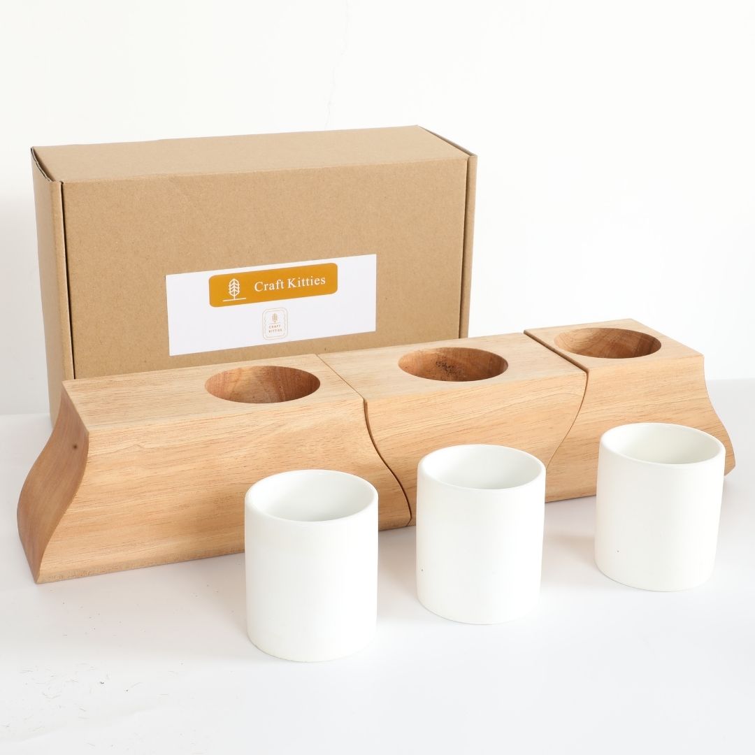 Triple petit pot de fleur